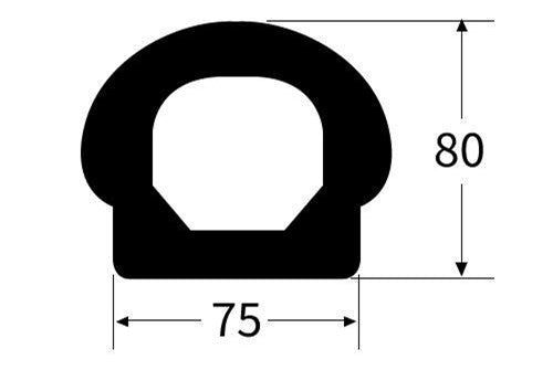 EXD1761 D Section Rubber Buffer