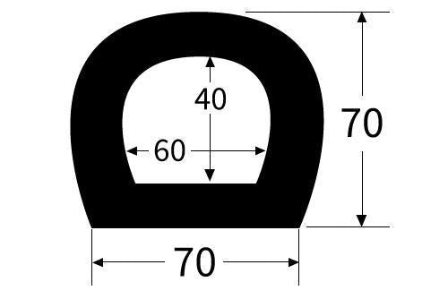 EXD3X3 D Section Rubber Buffer