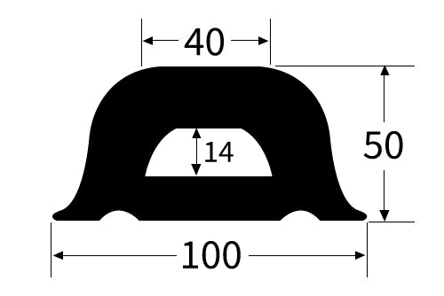 EXD4X2 D Section Rubber Buffer