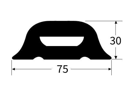EXD75X30 D Section Rubber Buffer