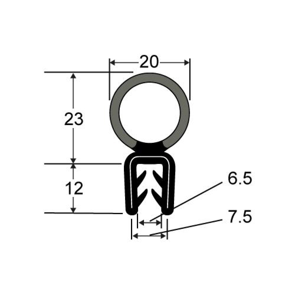 PARDX45 Rubber Door Seal