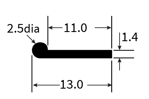 PEXT0333 Rubber Piping Extrusion