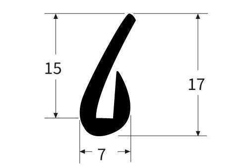 PEXT0382 Rubber U Channel