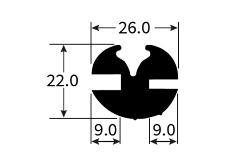 PEXT0769 Rubber Window Seal