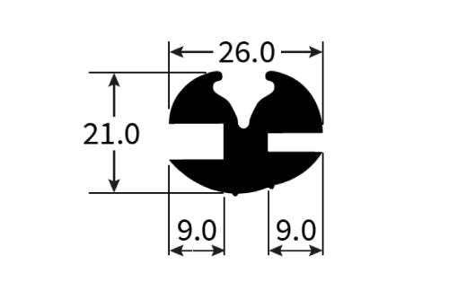 PEXT0770 Rubber Window Seal