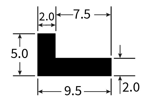 PEXT0830EP Rubber Angle Extrusion
