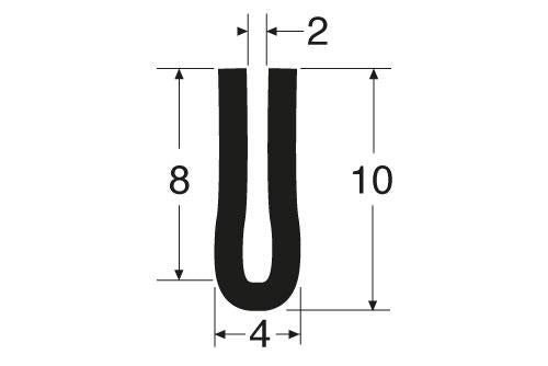 PEXT0856EP Rubber U Channel