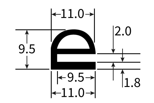 PEXT1159EP Rubber Door Seal