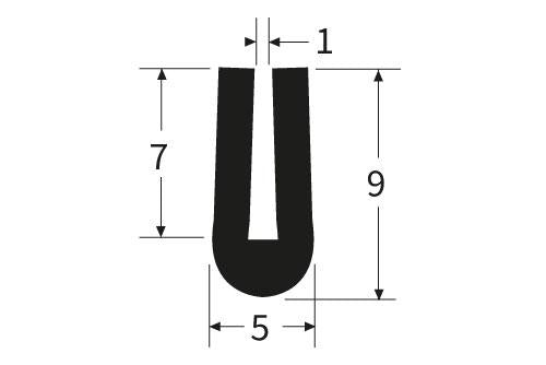 PEXT1179EP Rubber U Channel