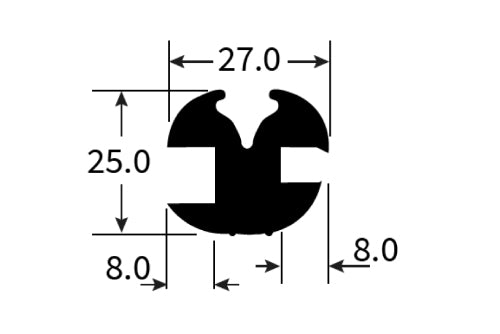 PEXT1196 Rubber Window Seal