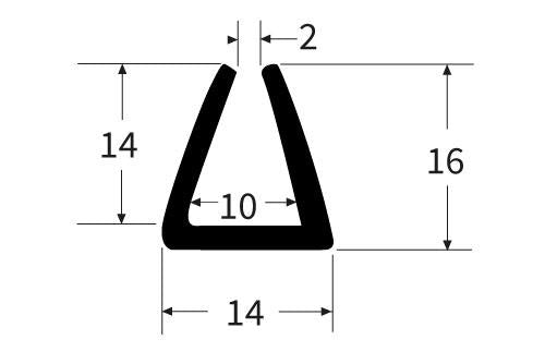 PEXT1213 Rubber U Channel