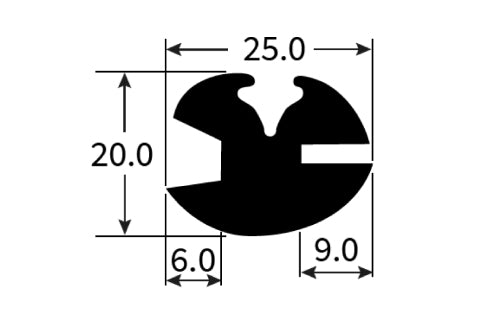 PEXT1251 Rubber Window Seal