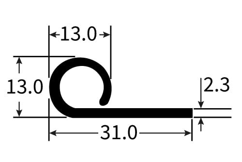 PEXT1452EP Rubber Door Seal