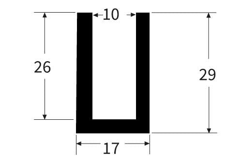PEXT1513 Rubber U Channel