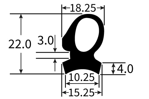 PEXT1527EP Rubber Door Seal