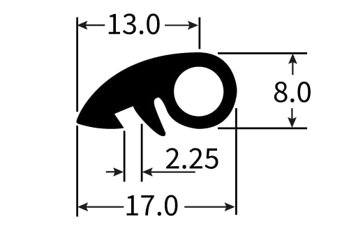 PEXT1753EP Rubber Door Seal