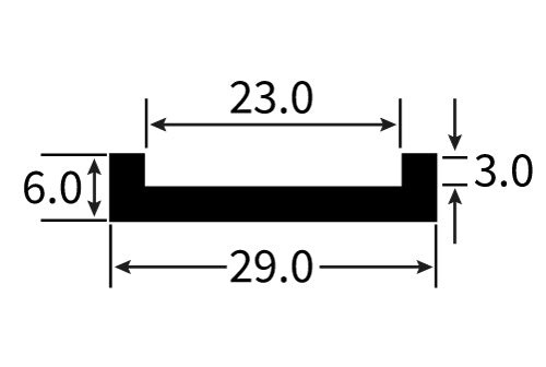 PEXT4634 Rubber U Channel