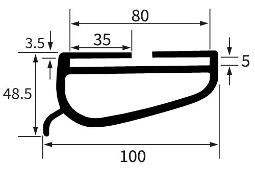PEXTRSDS-D Roller Shutter Door Seal