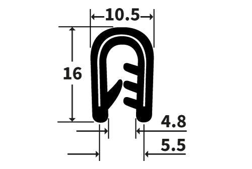 TF3800 TFast PVC U Channel Edging
