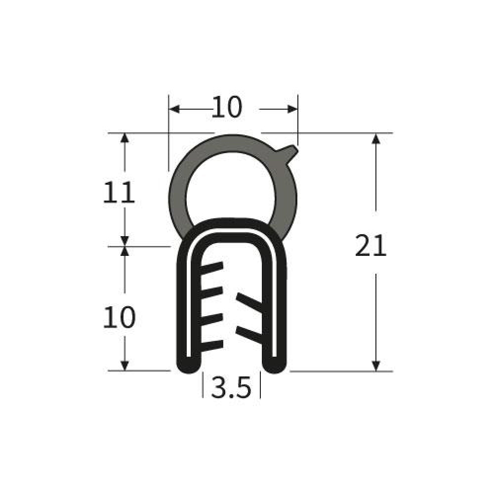 PARDX76 Rubber Door Seal