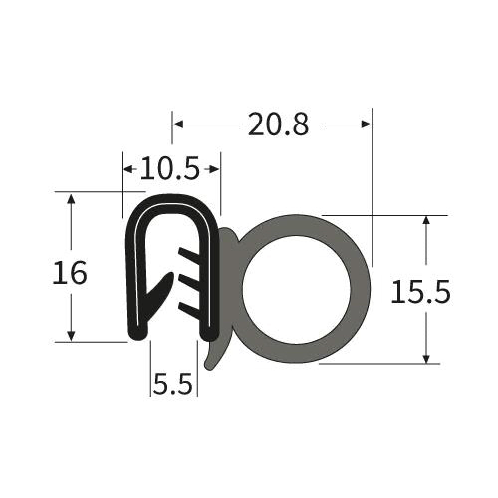 PARDX97 Rubber Door Seal
