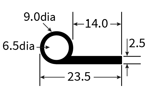 PEXT0084 Rubber Piping Extrusion