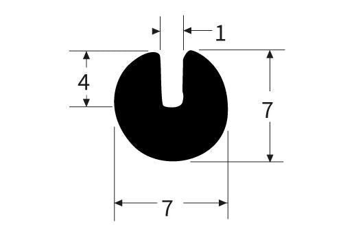 PEXT0478 Rubber U Channel