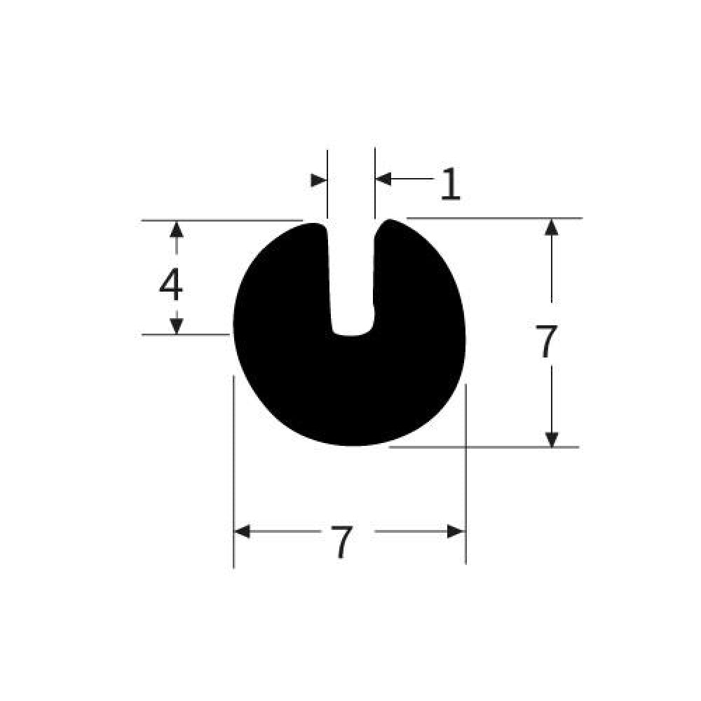PEXT0478 Rubber U Channel