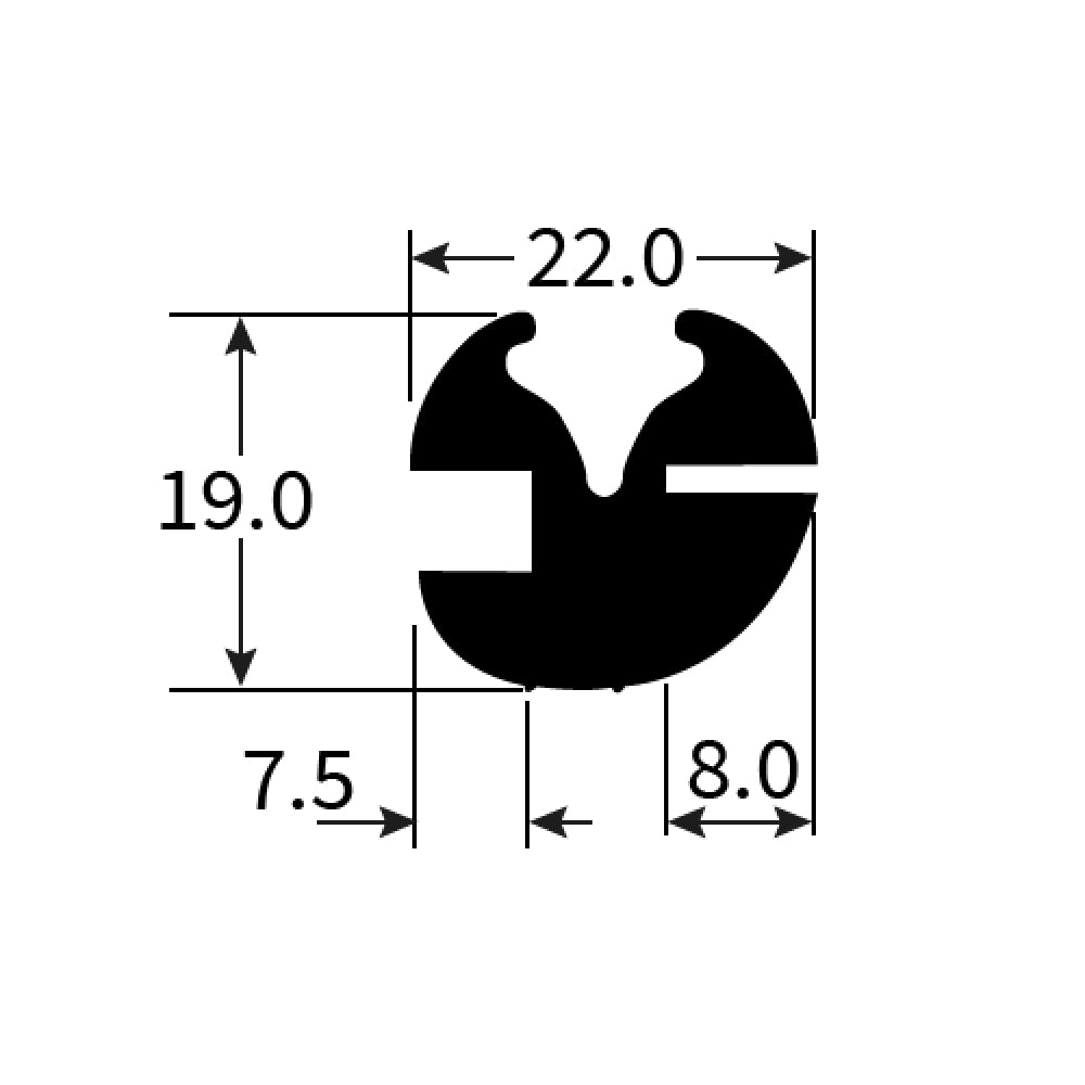 PEXT0767 Rubber Window Seal