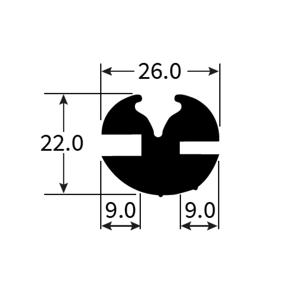 PEXT0769 Rubber Window Seal