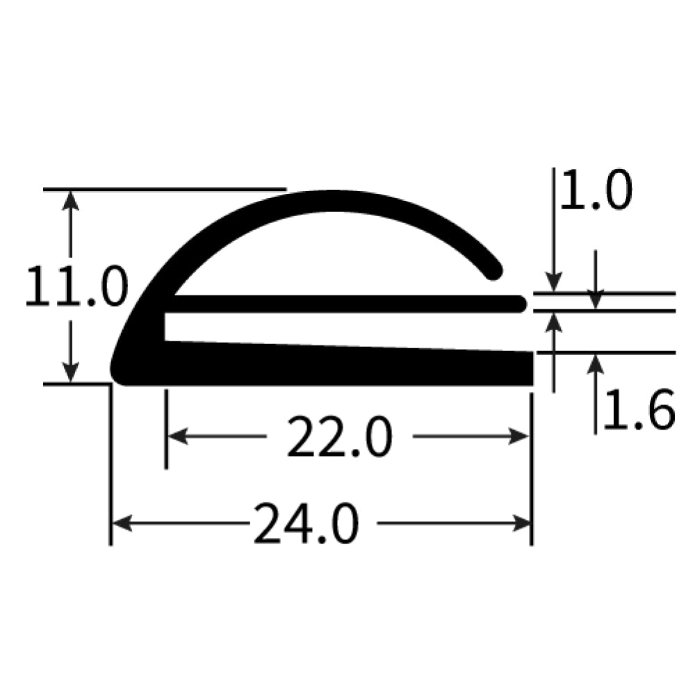 PEXT0775N Rubber Door Seal