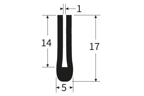 PEXT0782EP Rubber U Channel