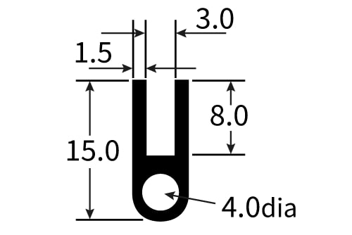 PEXT0843EP Rubber Door Seal