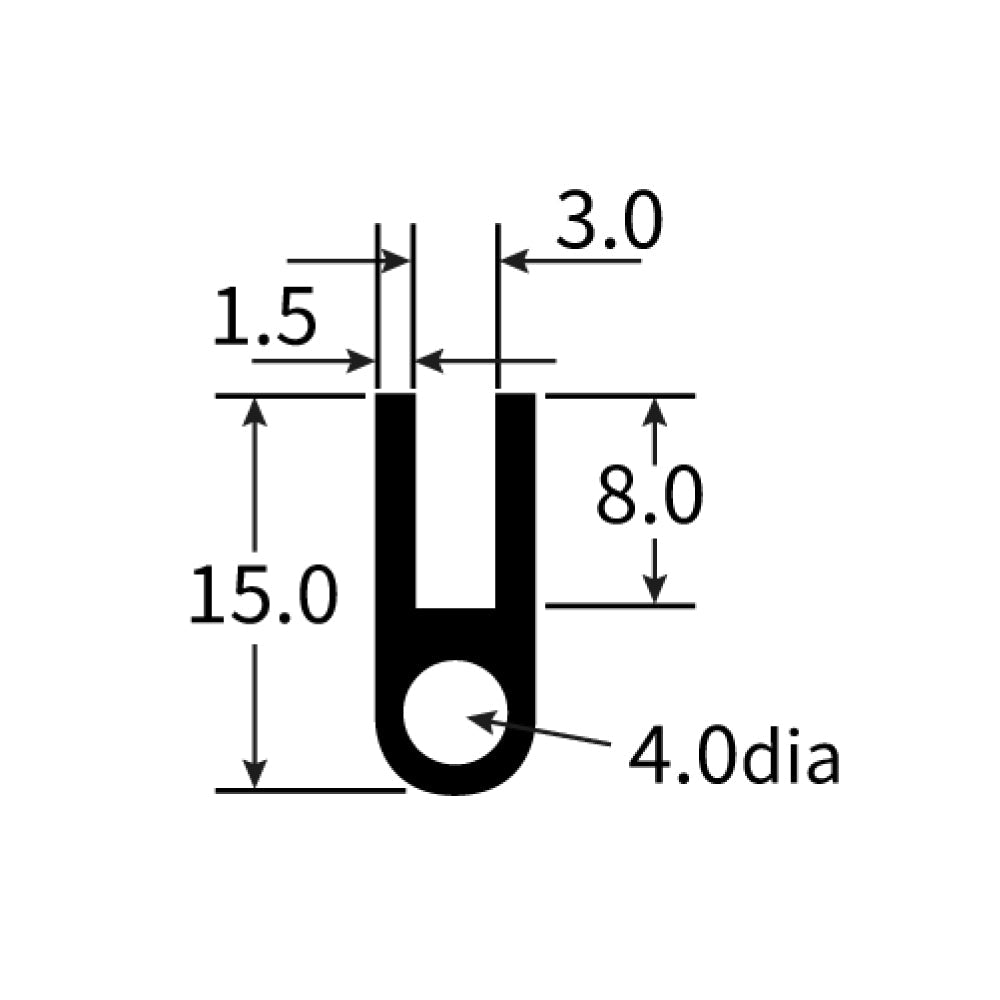 PEXT0843EP Rubber Door Seal