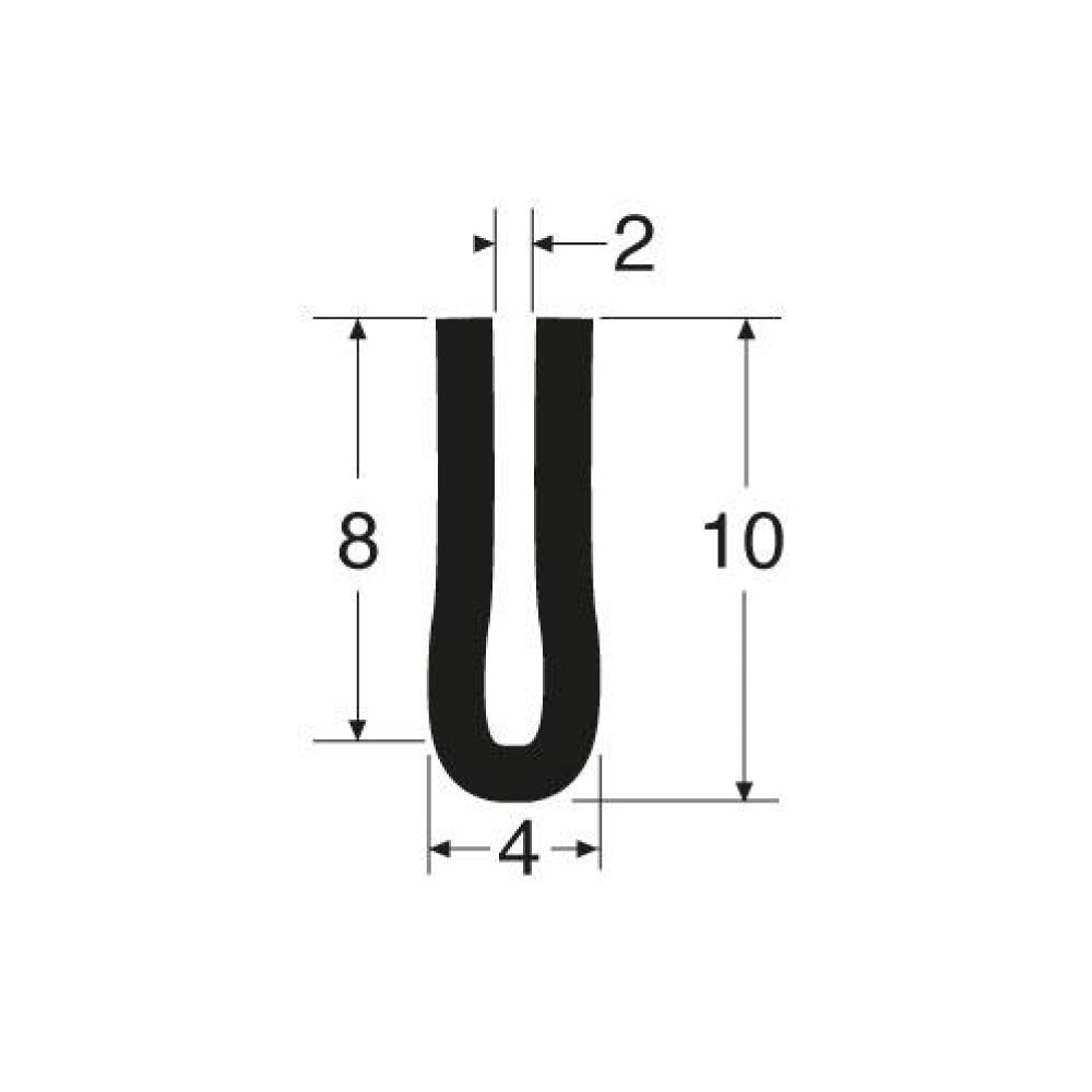 PEXT0856EP Rubber U Channel