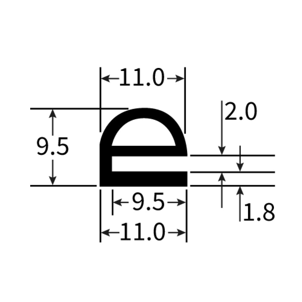 PEXT1159EP Rubber Door Seal
