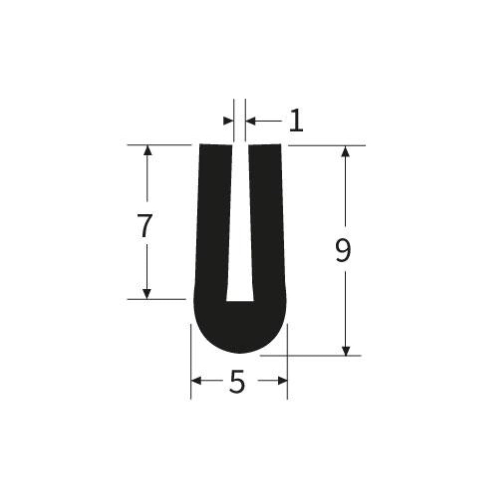 PEXT1179EP Rubber U Channel