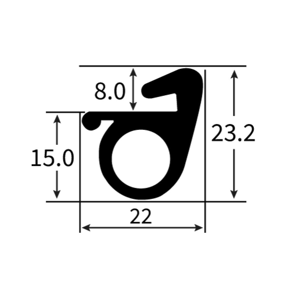 PEXT12652EP Rubber Door Seal