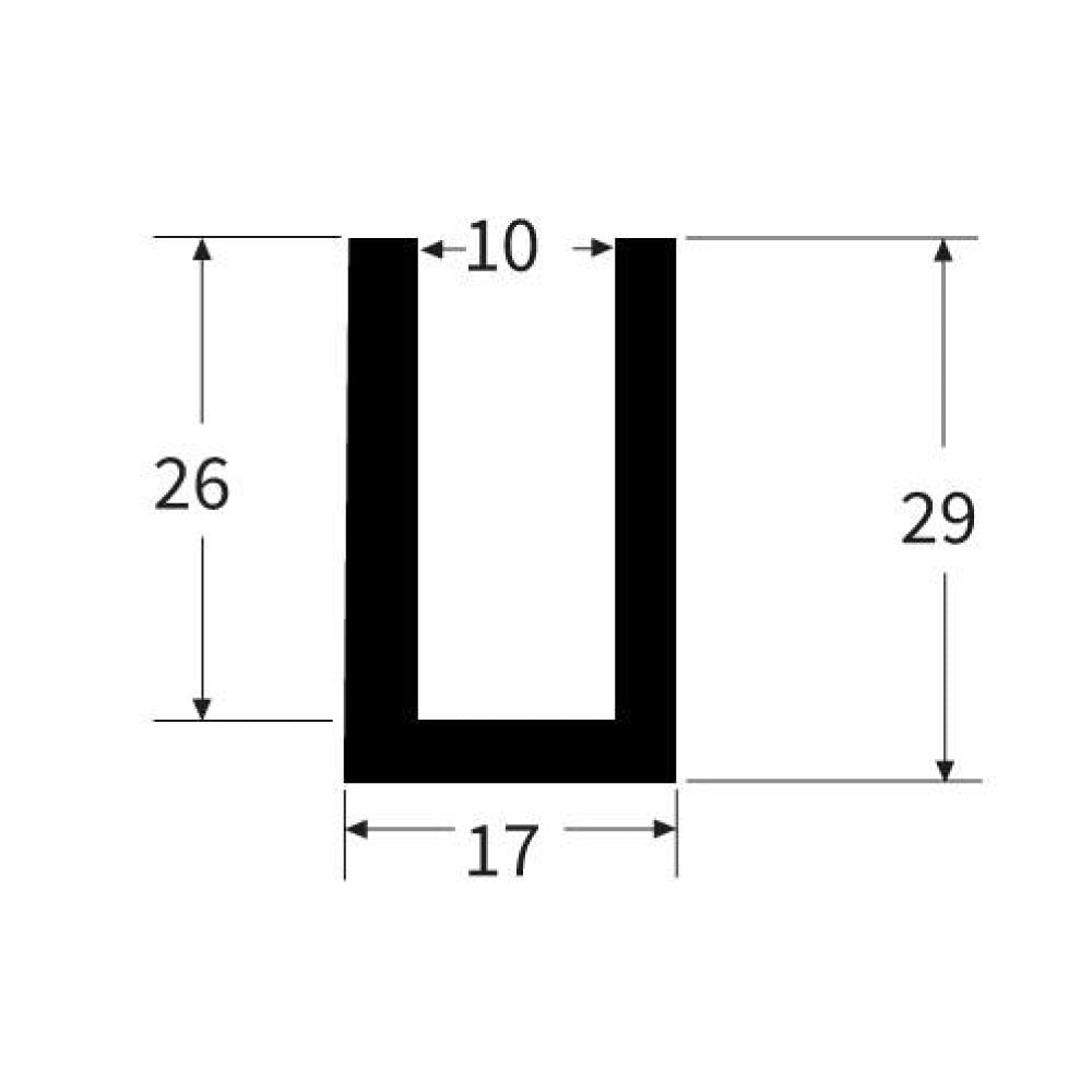PEXT1513 Rubber U Channel