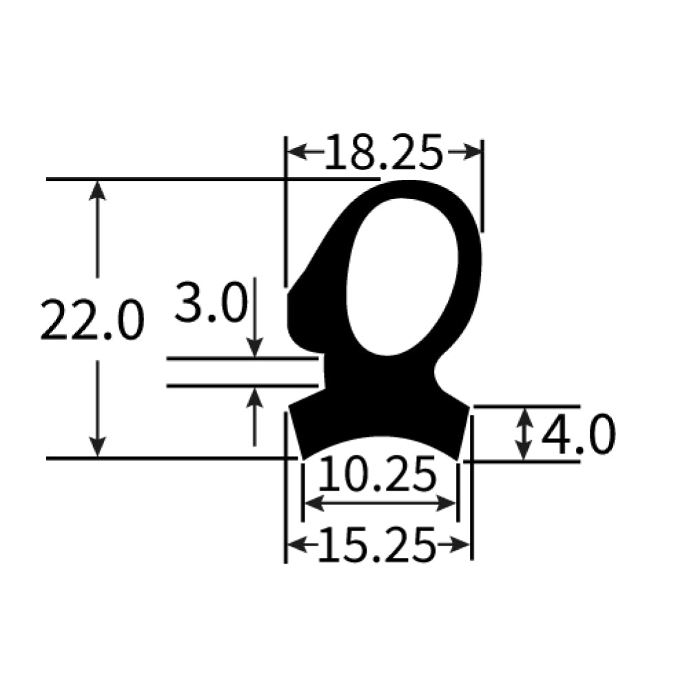 PEXT1527EP Rubber Door Seal