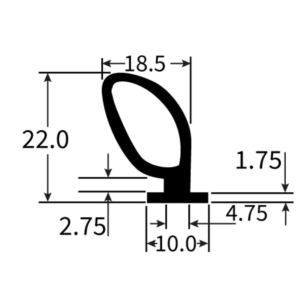 PEXT1551 Rubber Door Seal