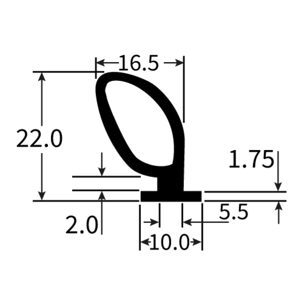 PEXT1599EP Rubber Door Seal