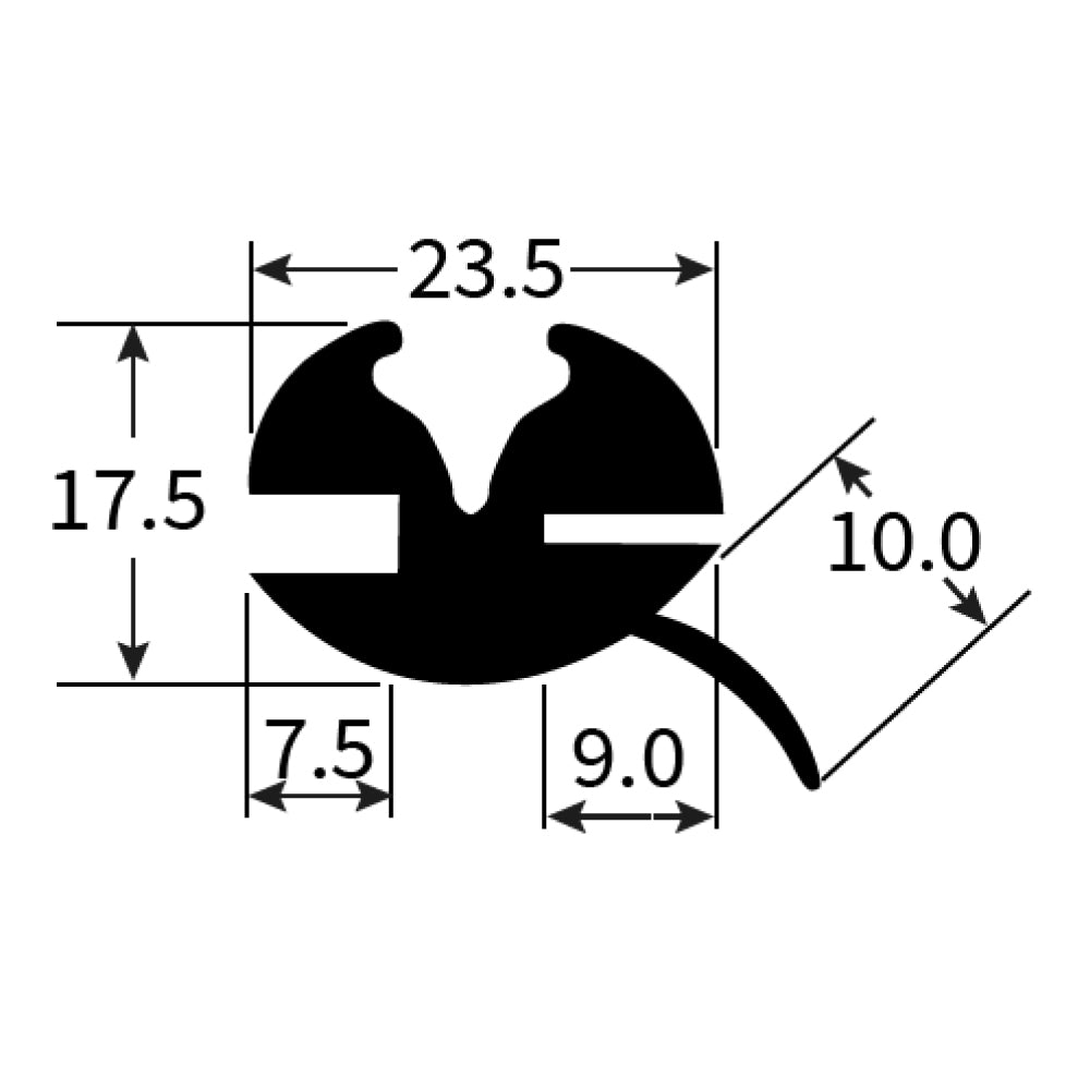 PEXT1669 Rubber Window Seal
