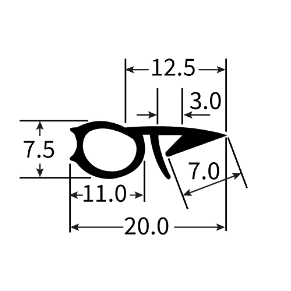 PEXT1787EP Rubber Door Seal