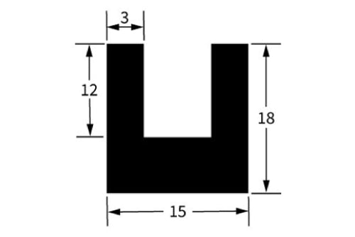 PEXT4609 Rubber U Channel