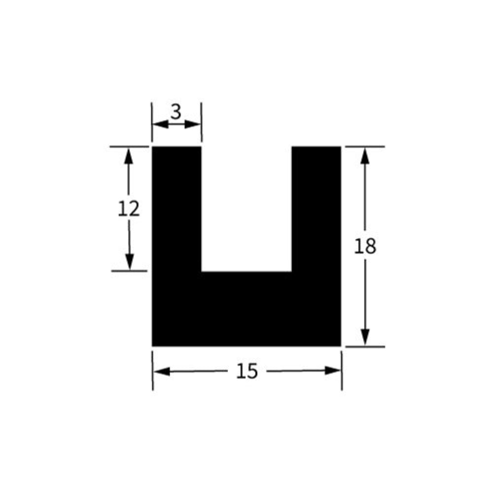 PEXT4609 Rubber U Channel