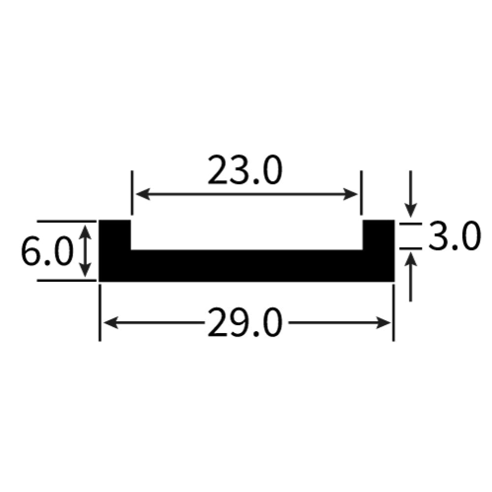 PEXT4634 Rubber U Channel