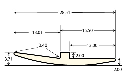 PEXT6878NATW Rubber Angle Extrusion