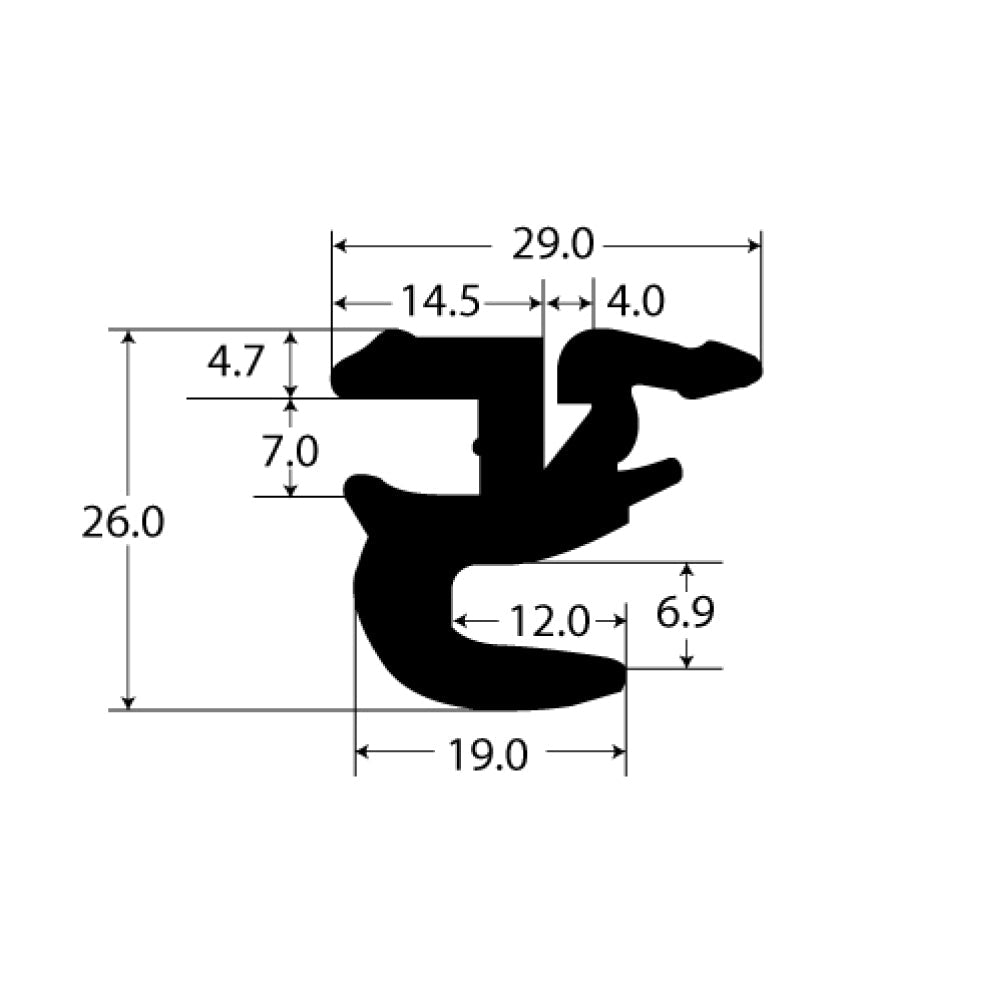 PEXT7132 Rubber Window Seal