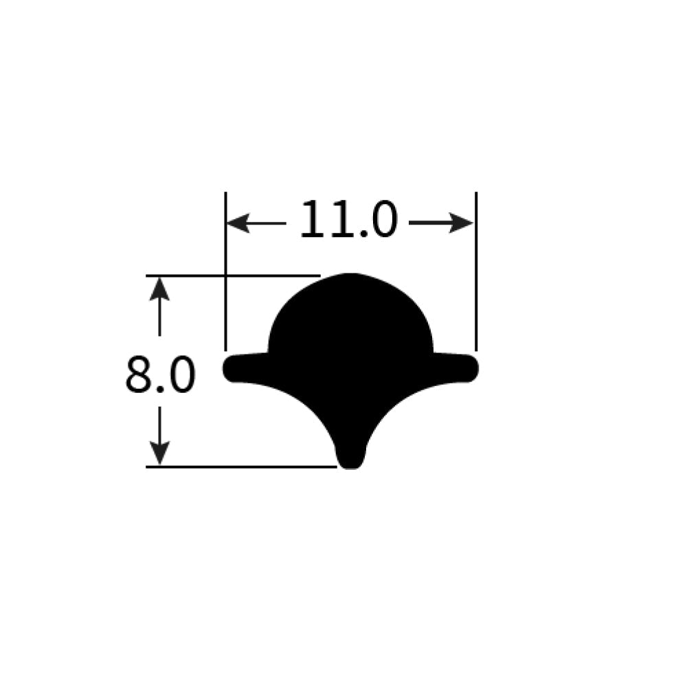 PEXTLF1B Rubber Window Seal Filler Strip